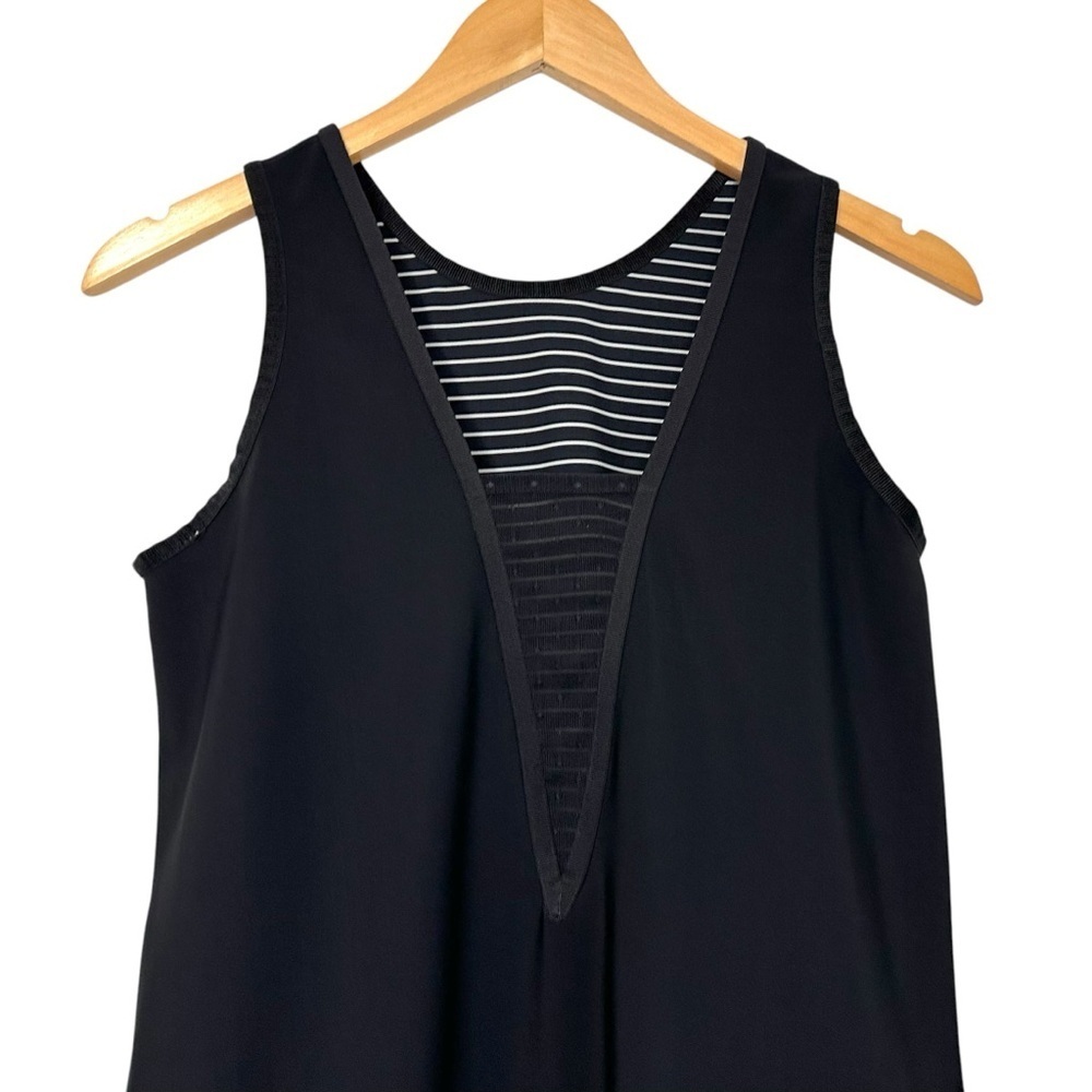 Lululemon Womens Both Ways Dress Size Stripe Black Reversible 6? Sleeveless - Picture 7 of 13